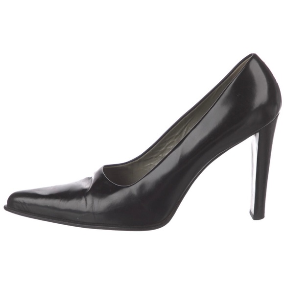 PRADA POINTED LEATHER PUMP - SZ 40 1/2 - Picture 2 of 5